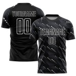 Black Uniform Custom Jersey Sublimation Soccer White