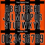 Black Custom Sublimation Uniform Orange-White Soccer Jersey Line Black Custom Sublimation Uniform Orange-White Soccer Jersey Line