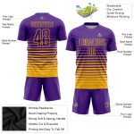 Fade Purple Fashion Soccer Jersey Gold Uniform Pinstripe Sublimation Custom Fade Purple Fashion Soccer Jersey Gold Uniform Pinstripe Sublimation Custom