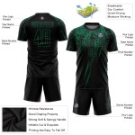 Kelly Jersey Sublimation Soccer Uniform Green Black Custom Kelly Jersey Sublimation Soccer Uniform Green Black Custom