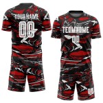 Sublimation Custom Jersey Soccer White-Red Figure Uniform Sublimation Custom Jersey Soccer White-Red Figure Uniform