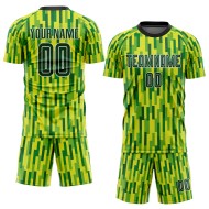 Custom Neon Uniform Jersey Green Sublimation Soccer Green-Gold