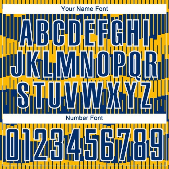 Uniform Custom Pinstripe Soccer Royal Jersey Sublimation Gold-White Uniform Custom Pinstripe Soccer Royal Jersey Sublimation Gold-White