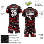 Sublimation Custom Jersey Soccer White-Red Figure Uniform Sublimation Custom Jersey Soccer White-Red Figure Uniform