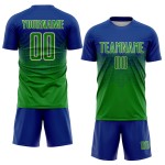 Royal Sublimation Soccer Uniform Jersey Green-Cream Custom Keely Royal Sublimation Soccer Uniform Jersey Green-Cream Custom Keely