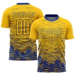 Royal Yellow Uniform Jersey Soccer Sublimation Custom Royal Yellow Uniform Jersey Soccer Sublimation Custom