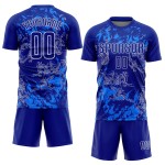 Sublimation Custom Uniform Royal Soccer Royal-White Jersey Sublimation Custom Uniform Royal Soccer Royal-White Jersey