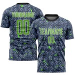 Sublimation Custom Gray Soccer Neon Uniform Jersey Green-Black Sublimation Custom Gray Soccer Neon Uniform Jersey Green-Black