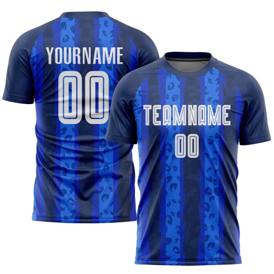 Navy White-Royal Custom Soccer Sublimation Uniform Away Jersey Navy White-Royal Custom Soccer Sublimation Uniform Away Jersey