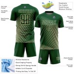 Cream Green Lines Jersey Uniform Sublimation Soccer Custom Cream Green Lines Jersey Uniform Sublimation Soccer Custom