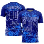 Sublimation Custom Uniform Royal Soccer Royal-White Jersey Sublimation Custom Uniform Royal Soccer Royal-White Jersey