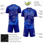 Sublimation Custom Uniform Royal Soccer Royal-White Jersey Sublimation Custom Uniform Royal Soccer Royal-White Jersey