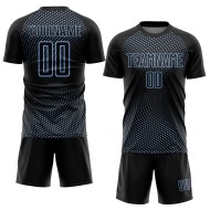 Blue Lines Jersey Geometric Uniform Soccer Light Sublimation Black Custom Blue Lines Jersey Geometric Uniform Soccer Light Sublimation Black Custom