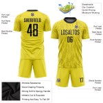 Gold Uniform Jersey Soccer Sublimation Custom Black Gold Uniform Jersey Soccer Sublimation Custom Black