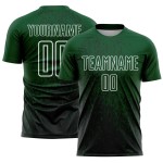 Sublimation Jersey Uniform Custom Abstract Green Soccer Art Fragment Black-White Sublimation Jersey Uniform Custom Abstract Green Soccer Art Fragment Black-White