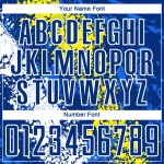 Jersey Art Uniform Yellow-White Sublimation Splatter Custom Light Royal Dripping Soccer Jersey Art Uniform Yellow-White Sublimation Splatter Custom Light Royal Dripping Soccer