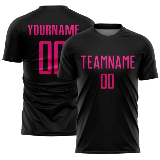 Black Jersey Sublimation Pink Custom Hot Soccer Uniform Black Jersey Sublimation Pink Custom Hot Soccer Uniform