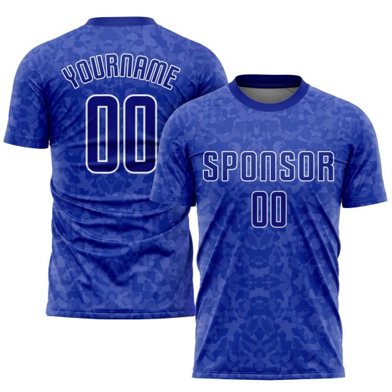 Sublimation Jersey Soccer Uniform Custom Royal-White Royal Sublimation Jersey Soccer Uniform Custom Royal-White Royal