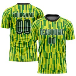 Custom Neon Uniform Jersey Green Sublimation Soccer Green-Gold