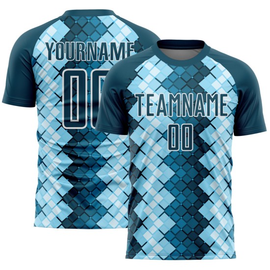 Sublimation Custom Geometric Shapes Jersey Uniform Soccer Navy Blue US White Sublimation Custom Geometric Shapes Jersey Uniform Soccer Navy Blue US White