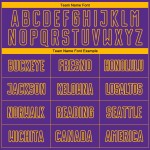Fade Purple Fashion Soccer Jersey Gold Uniform Pinstripe Sublimation Custom Fade Purple Fashion Soccer Jersey Gold Uniform Pinstripe Sublimation Custom