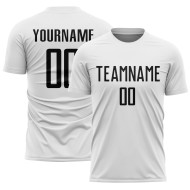 Black Sublimation Custom White Uniform Soccer Jersey