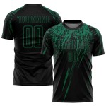 Kelly Jersey Sublimation Soccer Uniform Green Black Custom Kelly Jersey Sublimation Soccer Uniform Green Black Custom