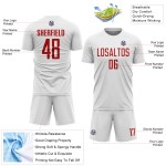 Jersey Red White Uniform Soccer Sublimation Custom
