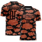Orange Black Custom Uniform Soccer Pattern Sublimation Cloud Jersey Orange Black Custom Uniform Soccer Pattern Sublimation Cloud Jersey