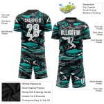 Jersey Uniform White-Aqua Sublimation Soccer Custom Figure Jersey Uniform White-Aqua Sublimation Soccer Custom Figure