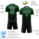 Sublimation Jersey Uniform Custom Abstract Green Soccer Art Fragment Black-White Sublimation Jersey Uniform Custom Abstract Green Soccer Art Fragment Black-White