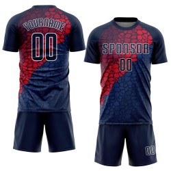 Jersey Sublimation Soccer Navy Navy-Red Uniform Custom Jersey Sublimation Soccer Navy Navy-Red Uniform Custom