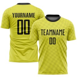 Uniform Soccer Gold Jersey Custom Sublimation Black