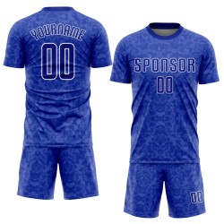 Sublimation Jersey Soccer Uniform Custom Royal-White Royal