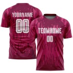 White Crimson Away Jersey Uniform Soccer Custom Sublimation White Crimson Away Jersey Uniform Soccer Custom Sublimation