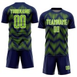 Line Uniform Jersey Navy Custom Sublimation Neon Soccer Green-White Line Uniform Jersey Navy Custom Sublimation Neon Soccer Green-White