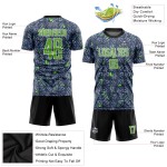 Sublimation Custom Gray Soccer Neon Uniform Jersey Green-Black Sublimation Custom Gray Soccer Neon Uniform Jersey Green-Black