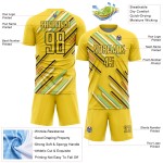 Soccer Black Jersey Yellow Uniform Custom Sublimation Lines Soccer Black Jersey Yellow Uniform Custom Sublimation Lines