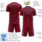 Soccer Sublimation Shapes Custom Black Uniform Jersey Crimson Geometric Soccer Sublimation Shapes Custom Black Uniform Jersey Crimson Geometric