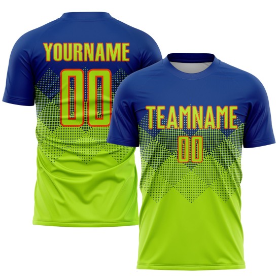 Sublimation Green-Orange Jersey Neon Custom Royal Uniform Soccer Sublimation Green-Orange Jersey Neon Custom Royal Uniform Soccer