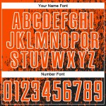 Art Jersey Sublimation Orange Soccer Uniform Fragment Abstract Custom Black-White Art Jersey Sublimation Orange Soccer Uniform Fragment Abstract Custom Black-White
