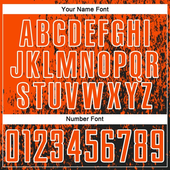 Art Jersey Sublimation Orange Soccer Uniform Fragment Abstract Custom Black-White Art Jersey Sublimation Orange Soccer Uniform Fragment Abstract Custom Black-White