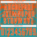Soccer Orange-White Sublimation Uniform Jersey Custom Teal Soccer Orange-White Sublimation Uniform Jersey Custom Teal