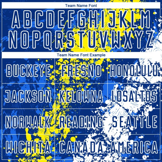 Jersey Art Uniform Yellow-White Sublimation Splatter Custom Light Royal Dripping Soccer Jersey Art Uniform Yellow-White Sublimation Splatter Custom Light Royal Dripping Soccer